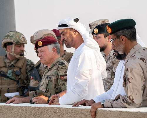 Abu Dhabi Crown Prince, Jordanian King Attend Joint Military Drill