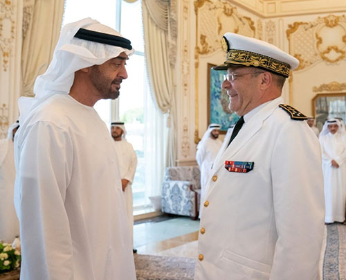 Abu Dhabi Crown Prince Receives French Navy Chief