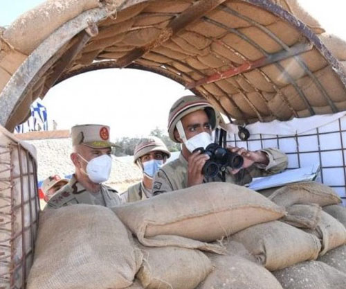 Egyptian Chief-of-Staff Inspects Military Fields, Training Points in North Sinai