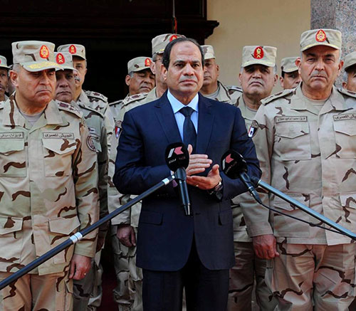 Egyptian President, Top Commanders Discuss National Security