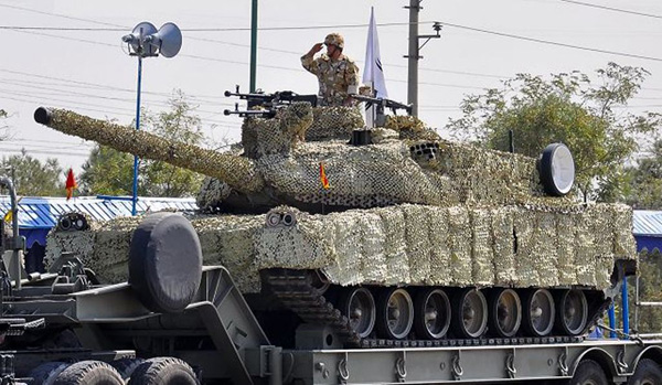 Iranian-made Zolfaqar 3 Main Battle Tank at military parade in Tehran