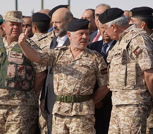 Jordanian King Attends Tactical Exercise by 1st Royal Guards Brigade