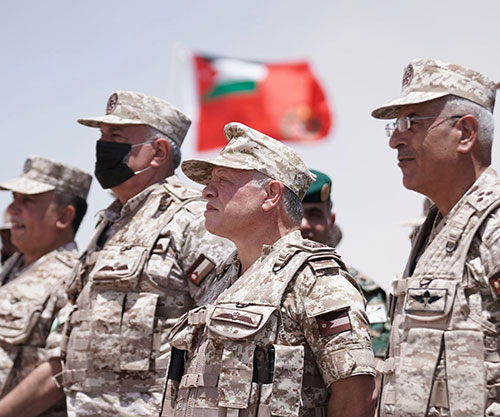 Jordanian King Attends Tactical Military Exercise