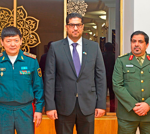Kazakh Ministry of Defense Honors UAE Ambassador, Military Attaché
