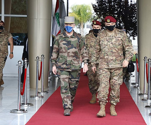 Lebanese Army Chief Receives Chief-of-Staff of French Army