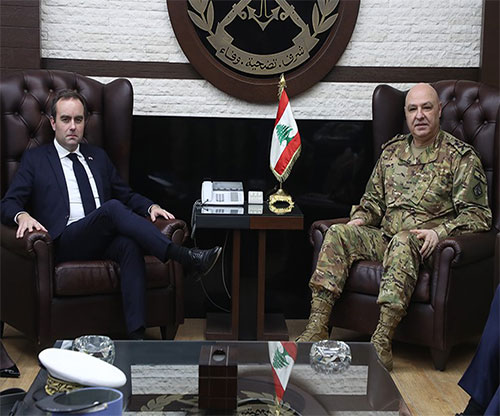 Lebanese Army Chief Receives French Defense Minister