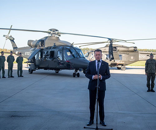 Leonardo Delivers First Two AW149 Helicopters to Polish Land Forces