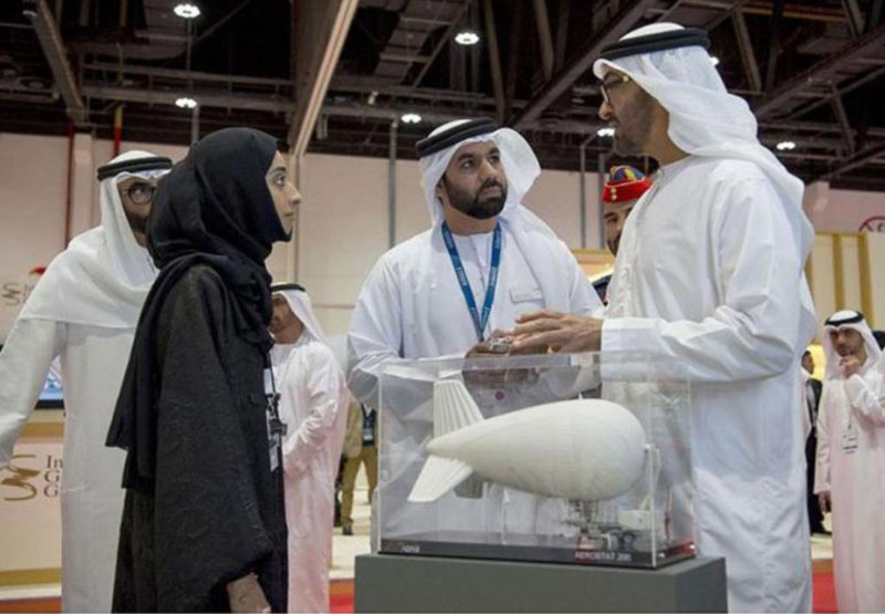 Mohamed bin Zayed Tours Abu Dhabi Aviation & Aerospace Week