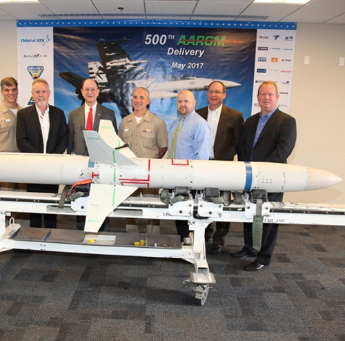 Orbital ATK Delivers 500th AARGM to US Navy