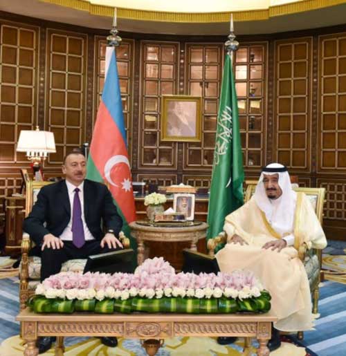 King Salman with Azerbijan’s President Ilham Aliyev