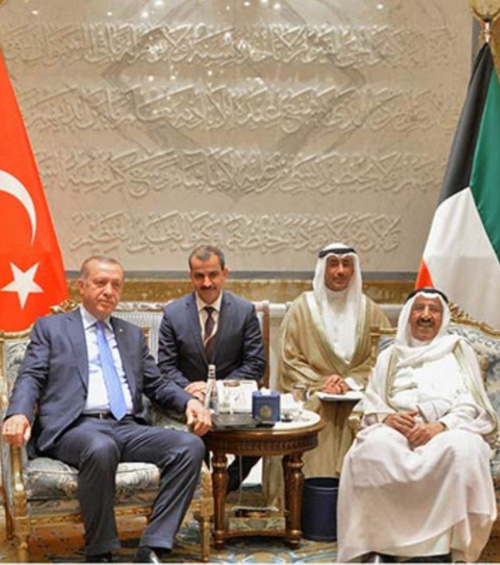 Emir of Kuwait received Tuesday Turkish President Recep Tayyip Erdogan