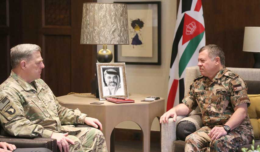 Jordan’s King Receives US Army Chief of Staff