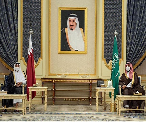 Saudi Crown Prince, Emir of Qatar Hold Talks in Jeddah