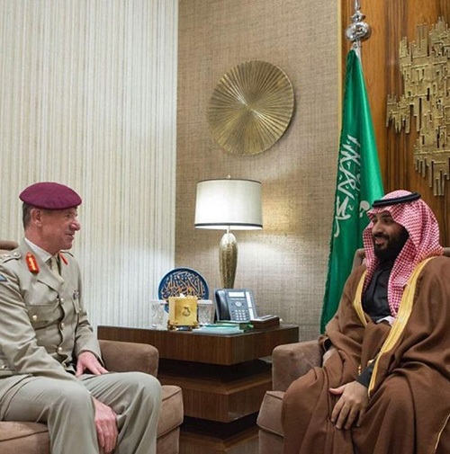 Saudi Crown Prince Meets British Defense Officials 