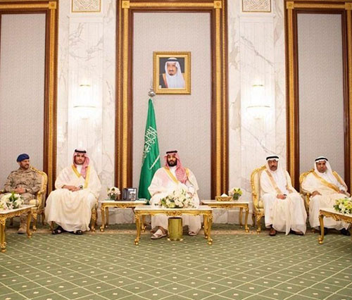 Saudi Crown Prince Receives Senior Commanders on Eid Al-Fitr