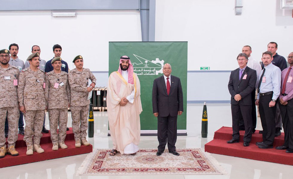 Saudi Defense Minister, South Africa’s President Launch Projectiles Factory