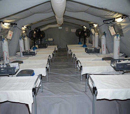 Saudi Ministry of Defense Builds Two Mobile Hospitals for COVID-19 Patients