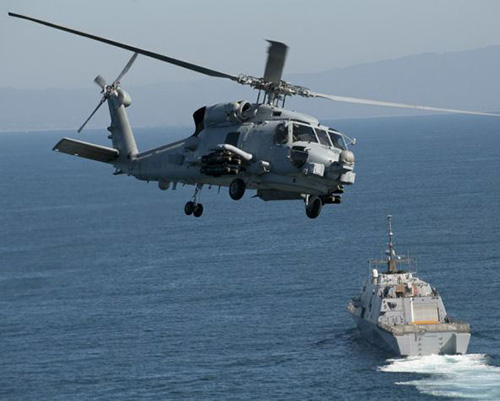 Saudi Navy Launches First MH-60R Helicopter in USA