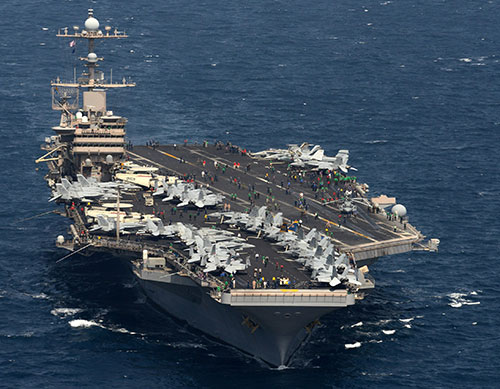 U.S. Navy Deploys Two Aircraft Carriers in Mediterranean Sea