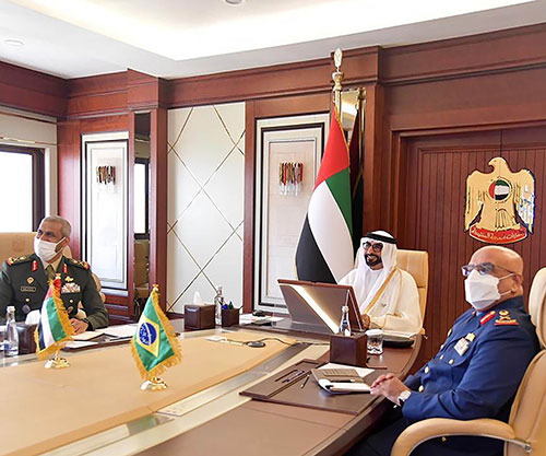 UAE Defense Minister, Brazilian Counterpart Discuss Relations 