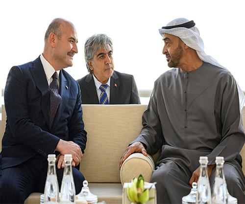 UAE President Receives Turkish Minister of Interior
