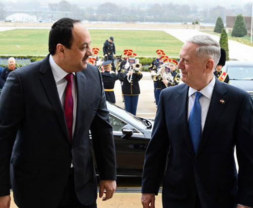 Qatar’s State Defense Minister Meets U.S. Defense Secretary