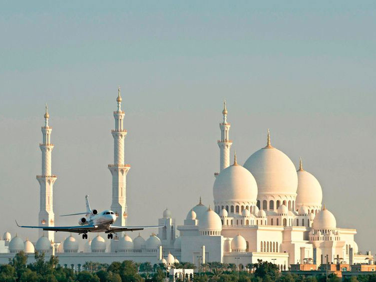 Dassault Falcon at the Abu Dhabi Air Expo 2013