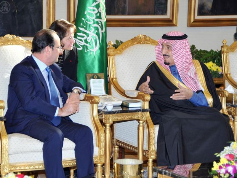 French President Meets Saudi Minister of Defense in Riyadh
