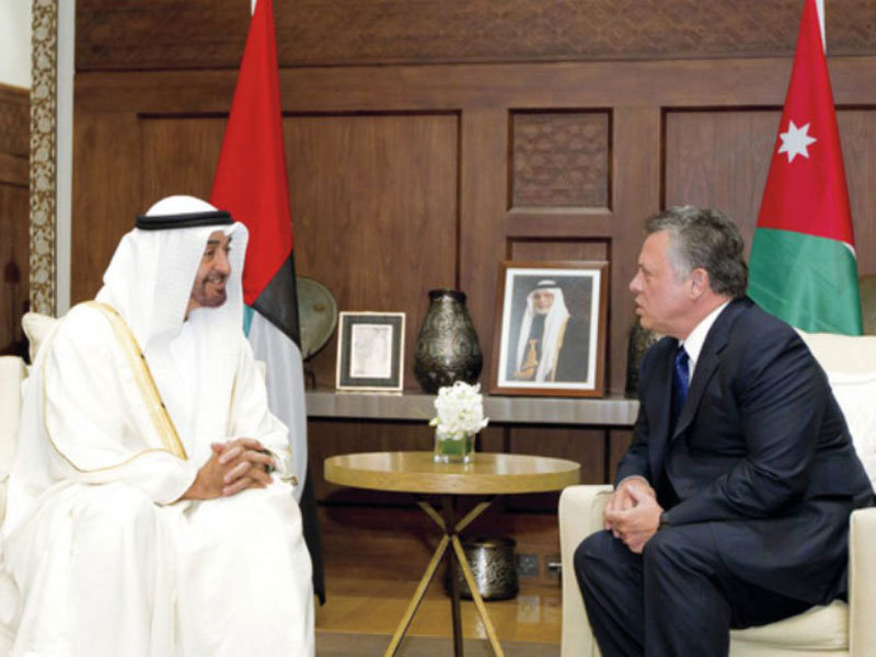 Crown Heir of Abu Dhabi Receives King of Jordan