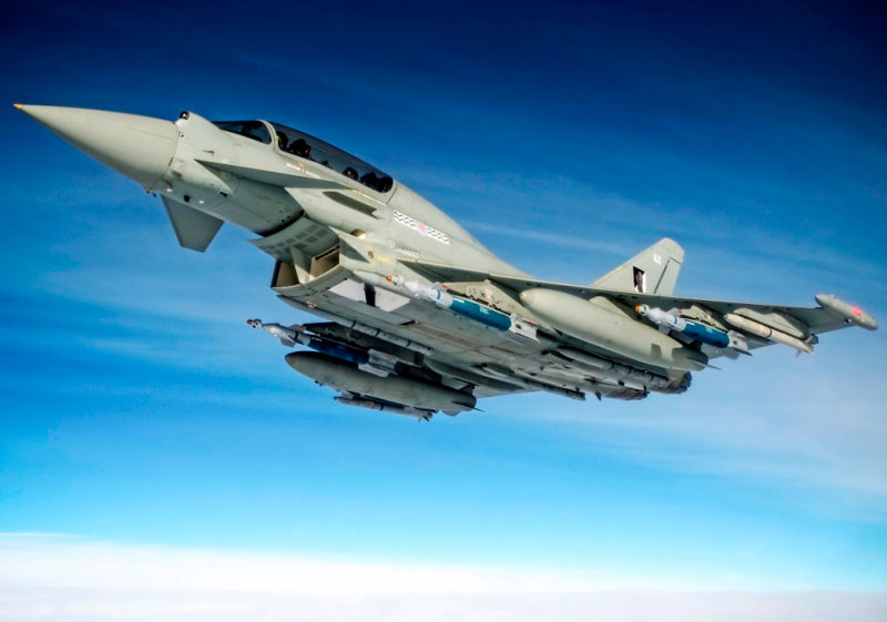 First Multiple Release of Paveway IV From a RAF Typhoon