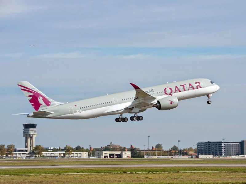 Qatar Airways’ first A350 XWB Completes Maiden Flight 