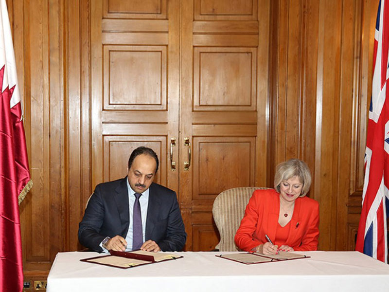 Qatar, U.K. Sign Security Cooperation MoU