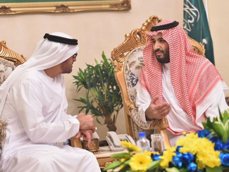 Saudi Defense Minister Receives Abu Dhabi Crown Prince