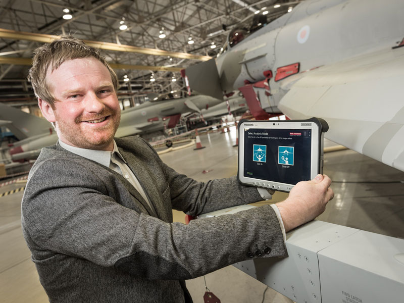 Tablet Technology to Maintain Fast Jet Typhoon Aircrafts
