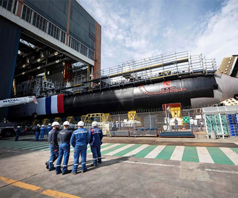 Naval Group Rolls Out Tourville, Third Barracuda Class Nuclear Attack Submarine (SSN)