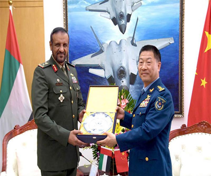 UAE Commander of Joint Operations, Commander of Chinese Air Force Discuss Military Cooperation