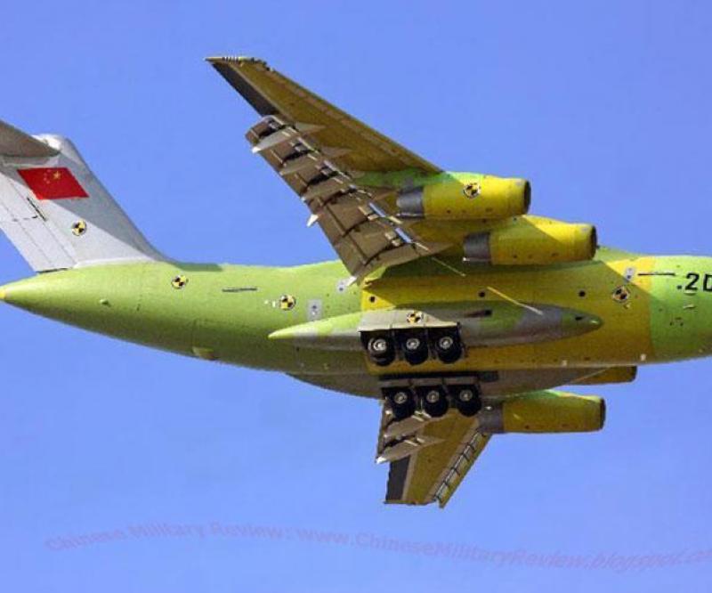 China’s Y-20 Transport Plane Conducts Maiden Flight