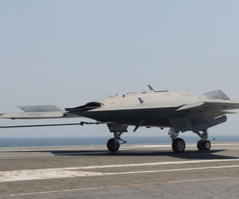 US Navy X-47B Drone Makes First Aircraft Carrier Landing