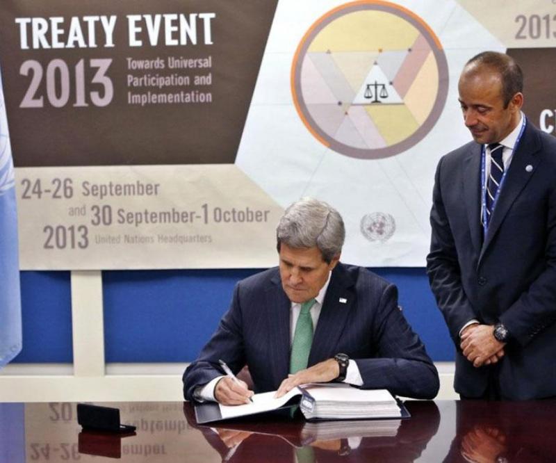 U.S. Signs U.N. Arms Trade Treaty