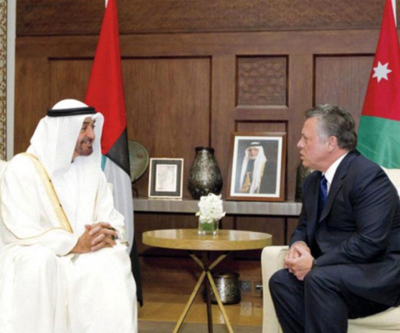 Crown Heir of Abu Dhabi Receives King of Jordan