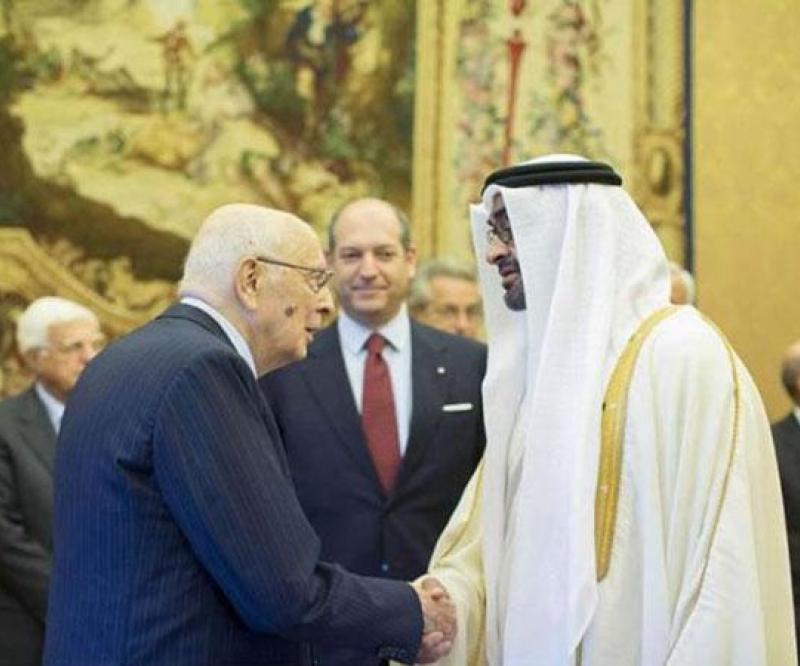 Mohamed bin Zayed Meets Italian President, Prime Minister