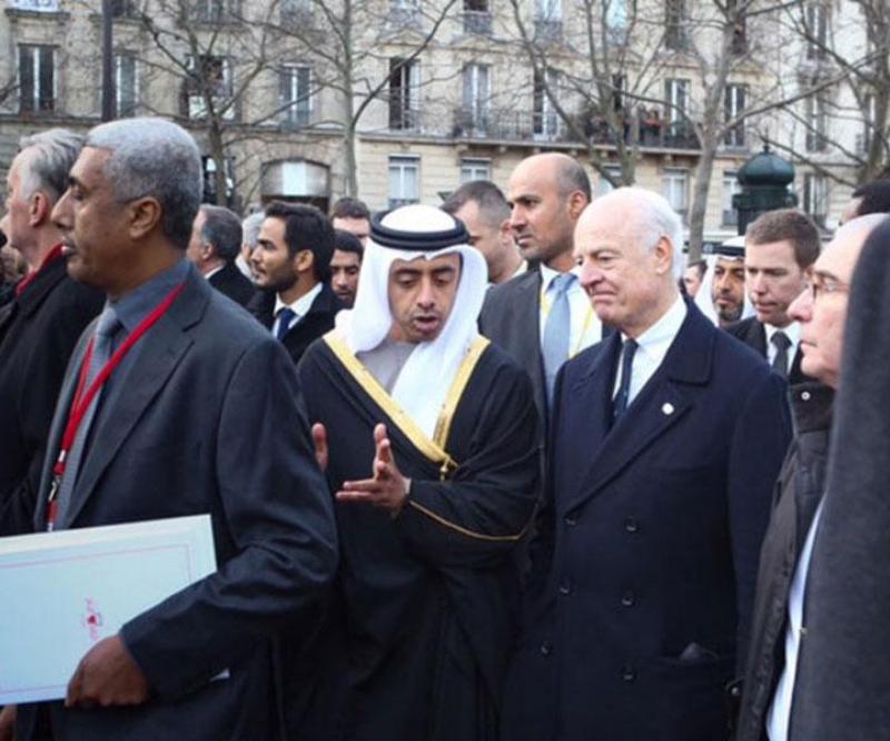 Abdullah bin Zayed Participates in Paris Unity Rally