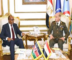 Egyptian Commander-in-Chief Receives Kenyan Defense Minister 