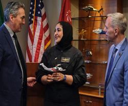 HH Sheikha Mozah Bint Marwan Al Maktoum First Woman to Pilot Leonardo’s AW609 Tiltrotor