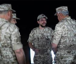 Jordanian Crown Prince Attends Night Tactical Exercise