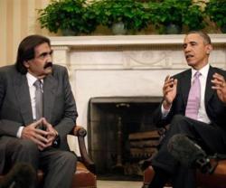 Obama-Qatar Emir Vow to Support Syrian Rebels
