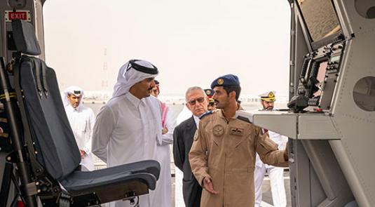 Qatar’s Amir Attends Reception Ceremony of Al Zubara Corvette & Musherib OPV