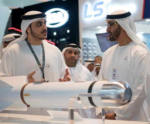 Abu Dhabi Crown Prince Visits Final Day of IDEX 2019