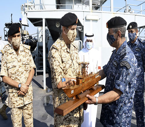 Bahrain’s Commander-in-Chief Inspects ‘RBNS Al-Zubara’ Patrol Warship
