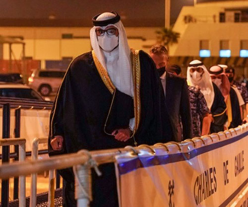 Bahrain Crown Prince’s Son Tours French Aircraft Carrier Charles de Gaulle